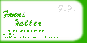 fanni haller business card